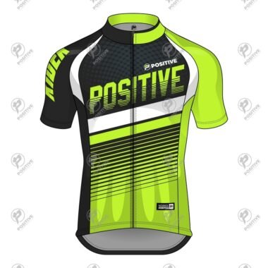 Positive Green Rider Printed Half Sleeve Cycling Jersey