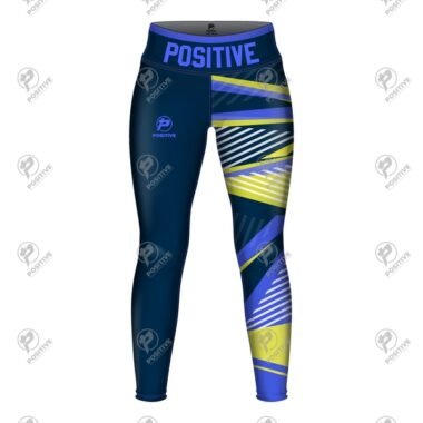 Positive Women Colorful Stripes Printed Yoga Leggings