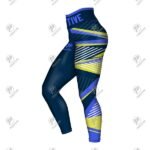 Positive Women Colorful Stripes Printed Yoga Leggings