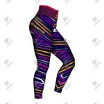 Positive Women Abstract Stripes Printed Yoga Leggings