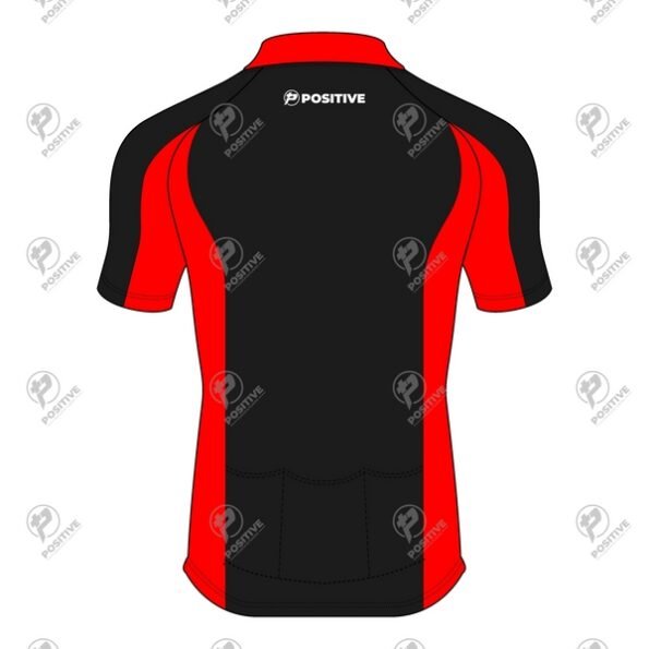 Positive Black & Red Two Tone Short Sleeve Cycling Jersey