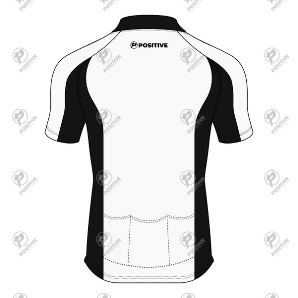Positive Black & White Inverse Tone Short Sleeve Cycling Jersey