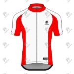 Positive Red & White Inverse Tone Short Sleeve Cycling Jersey