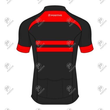 Positive Red & Black Raglan Short Sleeve Pro Cycling Jersey