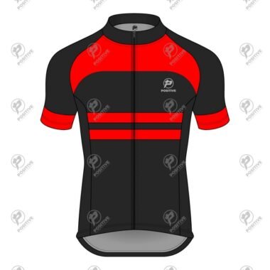 Positive Red & Black Raglan Short Sleeve Pro Cycling Jersey