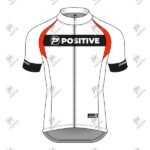 Positive Tri Color Striped Raglan Sleeve Zipper Cycling Jersey