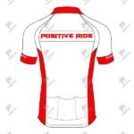 Positive Striped Red & White Raglan Cycling Jersey