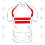 Positive Red & White Striped Short Sleeve Raglan Cycling Jersey