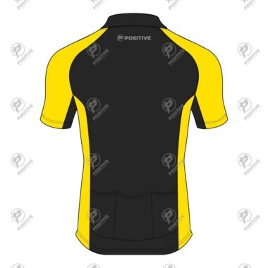 Positive Yellow & Black Half Raglan Sleeve Cycling Jersey