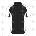 Positive Black & White Raglan Half Sleeve Cycling Jersey