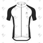 Positive Black & White Raglan Half Sleeve Cycling Jersey