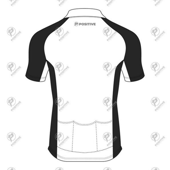 Positive Black & White Raglan Half Sleeve Cycling Jersey