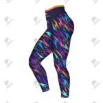 Positive Women Color Waves Custom Printed Yoga Leggings