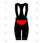 Positive Black & Red Elite Cycling Bib Shorts