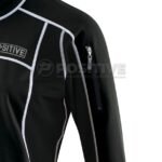 Positive Windproof Contrast Stitch Black Softshell Cycling Jacket