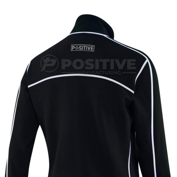 Positive Windproof Contrast Stitch Black Softshell Cycling Jacket