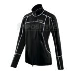 Positive Windproof Contrast Stitch Black Softshell Cycling Jacket