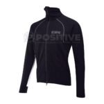 Positive Black & White Mock Collar Winter Softshell Cycling Jacket