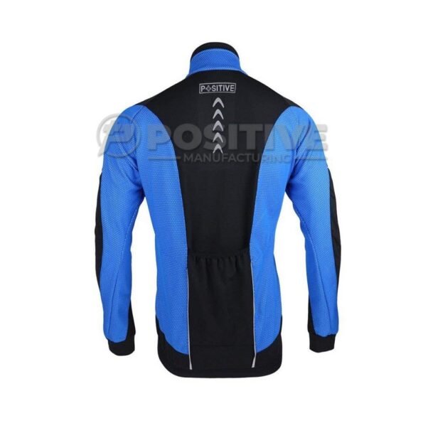 Positive Blue Reflective Pocket Wind Stopper Winter Cycling Jacket