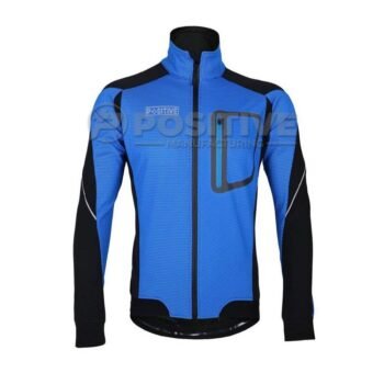 Positive Blue Reflective Pocket Wind Stopper Winter Cycling Jacket