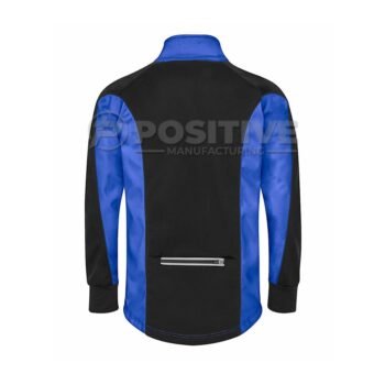 Positive Blue & Black Reflector Pocket Windproof Cycling Jacket