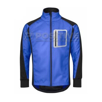 Positive Blue & Black Reflector Pocket Windproof Cycling Jacket