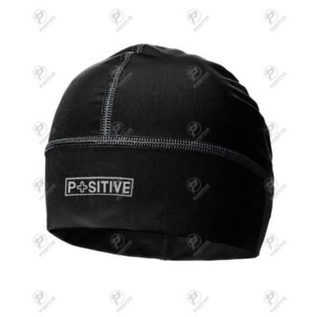 Positive Warm High Stretch Lycra Black Cycling Cap