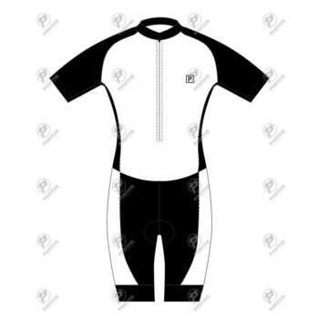 Positive Short Sleeve Triathlon Suit Black/White