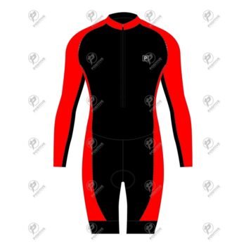 Positive Red & Black Long Sleeve Triathlon Suit
