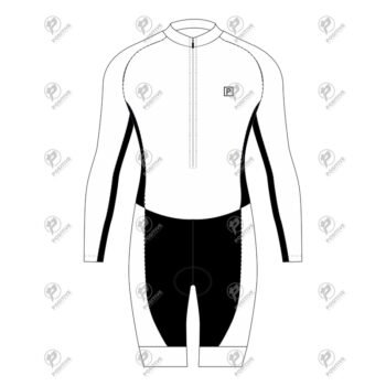 Positive White & Black Long Sleeve Triathlon Suit