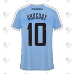 Positive Custom Design Printed V-Neck Uruguay Soccer Jersey