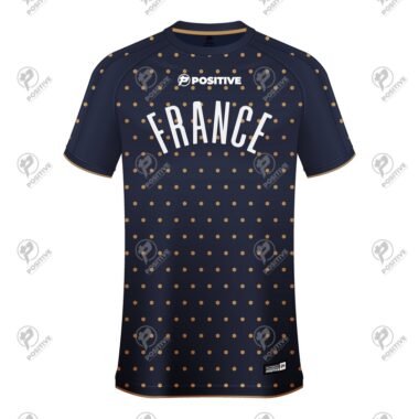 Positive Custom Printed Raglan France Team Soccer Jersey