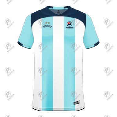 Positive Custom Printed V-Neck Argentina Team Soccer Jersey