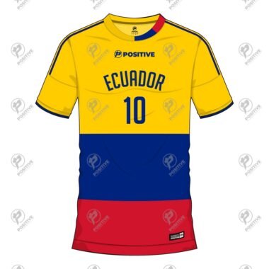 Positive Custom Design Printed Ecuador Team Soccer Jersey