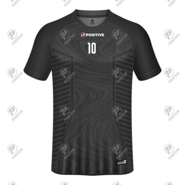 Custom Club Name Branded Black Digital Printed Soccer Jersey