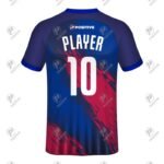 Multicolor Custom Design Printed Raglan Interlock Soccer Jersey