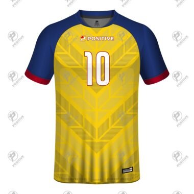 Yellow & Blue Personalized Club Name Printed Soccer Jersey