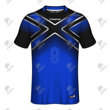 Blue & Black Club Name Branded Interlock Soccer Uniform Jersey