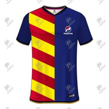 Custom Multicolor Printed V-Neck Short Sleeve Soccer Jersey