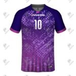 Purple & Blue Personalized Raglan Half Sleeve Soccer Jersey