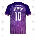 Purple & Blue Personalized Raglan Half Sleeve Soccer Jersey