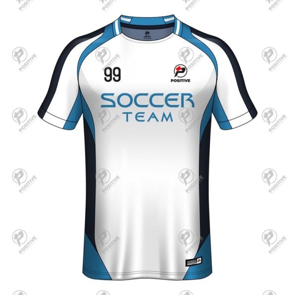 White Personalized Club Soccer Team Name Printed Jersey