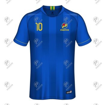 Blue Personalized Design Printed Short Sleeve Soccer Jersey