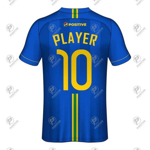 Blue Personalized Design Printed Short Sleeve Soccer Jersey