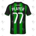 Black & Green Striped Half Sleeve Soccer Uniform Jersey