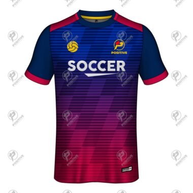 Multicolor Custom Sublimation Printed Interlock Soccer Jersey