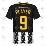 Black & White Printed Team Name Branded Soccer Uniform Jersey