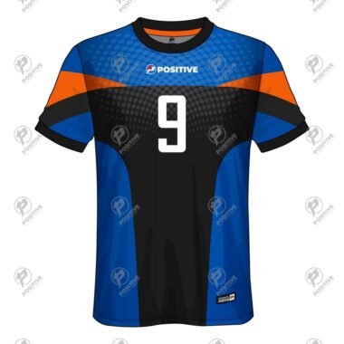 Multicolor Sublimation Printed Half Sleeve Football Jersey