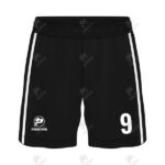 Positive Black Custom Printed Athletic Soccer Interlock Shorts