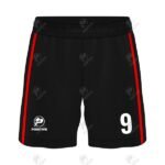 Positive Black Custom Printed Athletic Soccer Interlock Shorts